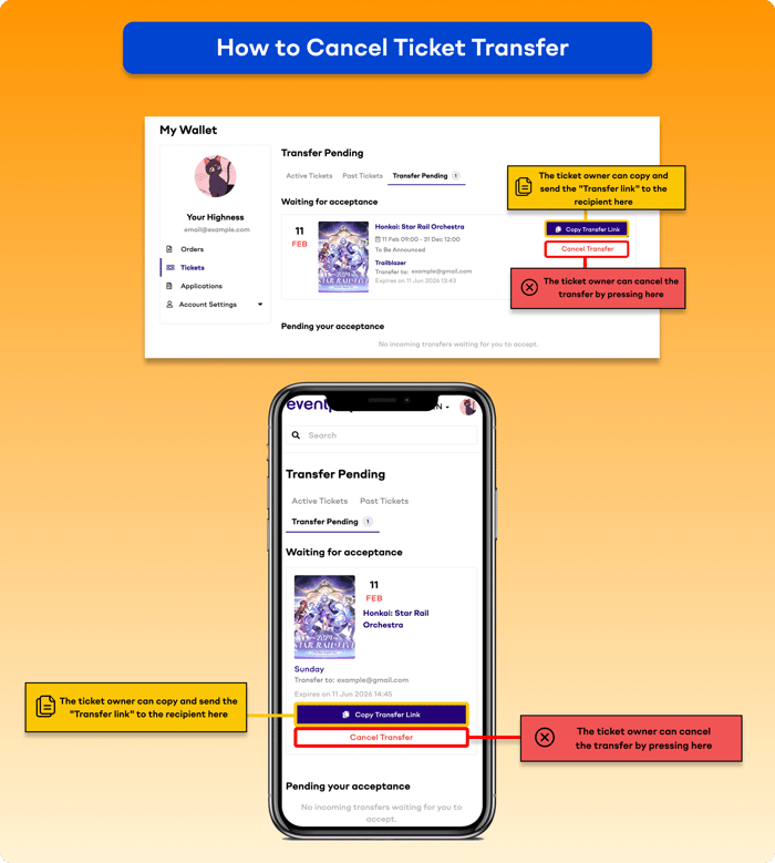 cancel ticket transfer