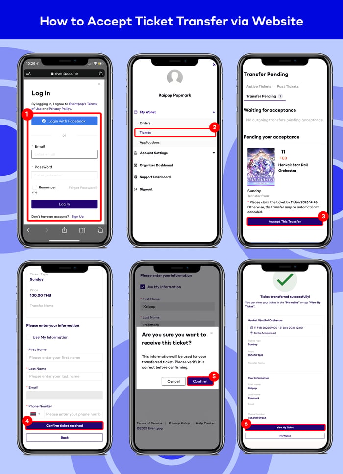 Topic page : E-Ticket - How to Accept Transferred Ticket